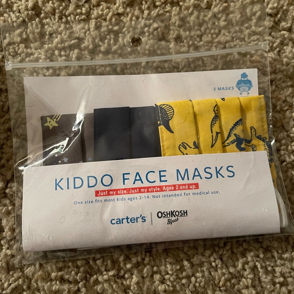 Toddler face masks